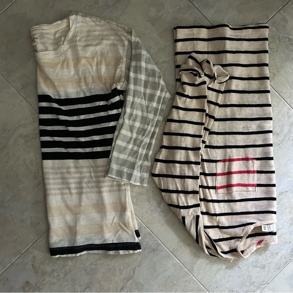 Madewell long-sleeve striped t-shirts